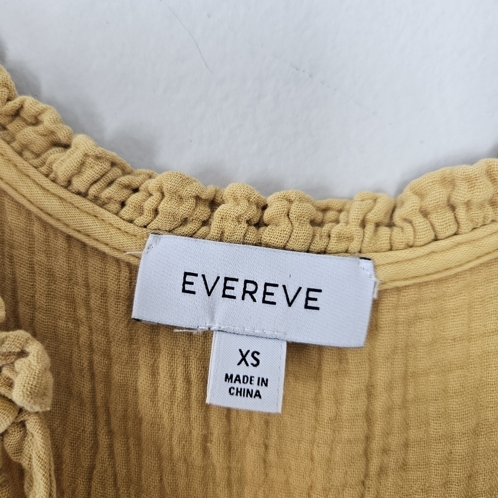 Evereve Georgia gauze yellow tiered maxi dress size XS - Picture 5 of 6